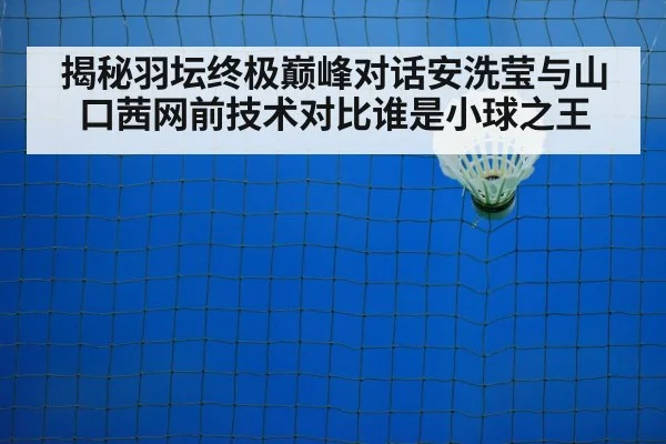 揭秘羽坛终极巅峰对话安洗莹与山口茜网前技术对比谁是小球之王